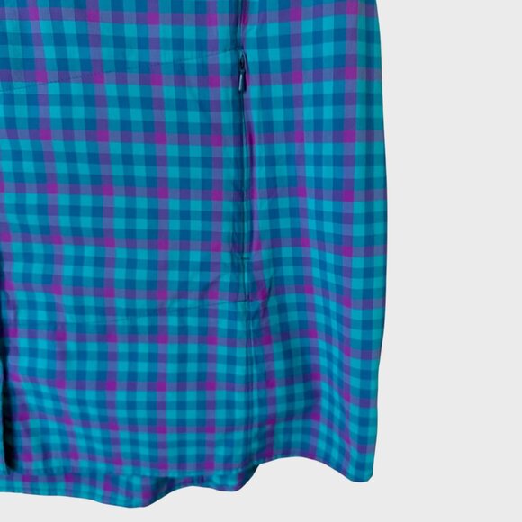 Duluth Trading Co. Sidewinder Plaid Tunic Shirt Teal Women's 2XL UPF-30 Hiking - Picture 8 of 12